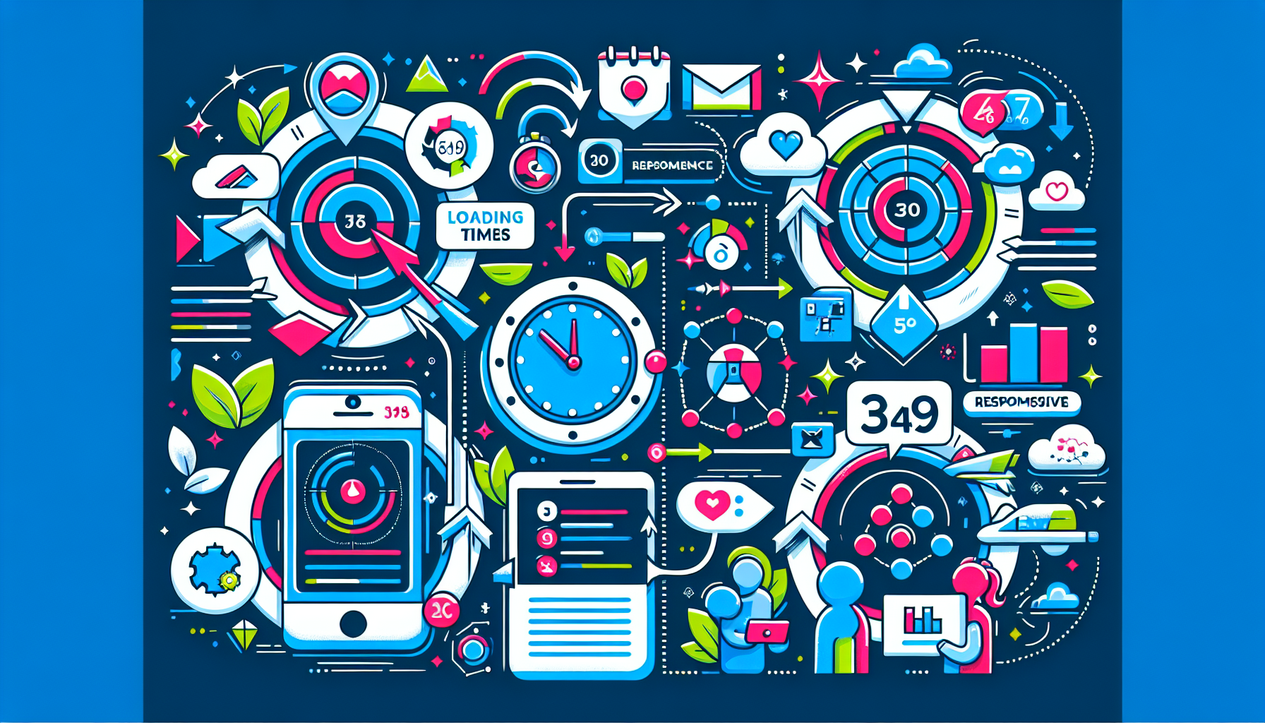 A visual guide to page speed and mobile-friendliness in SEO.