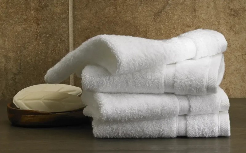 Face towels stacked on top of each other