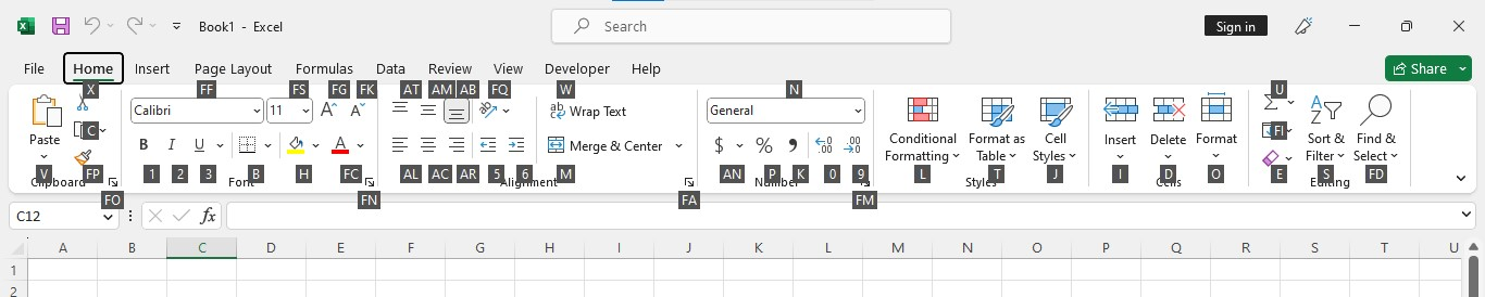 Keyboard Shortcuts in Excel