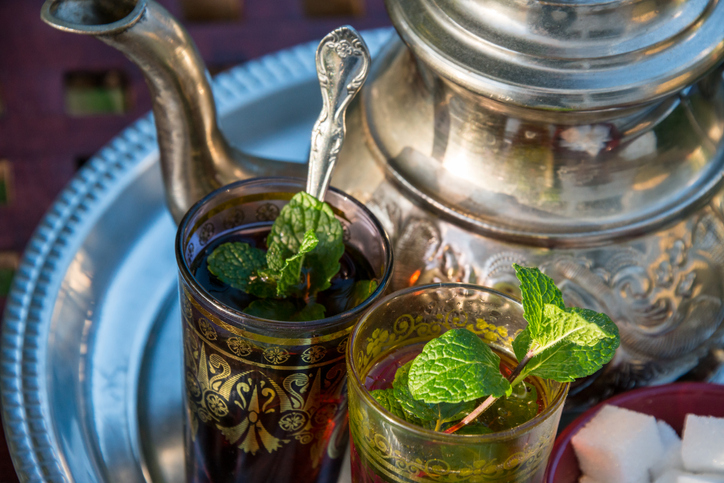 Moroccan mint tea.