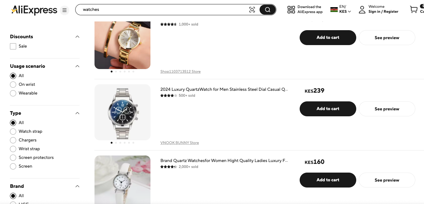 aliexpress offers watch dropshipping products that can help with several services