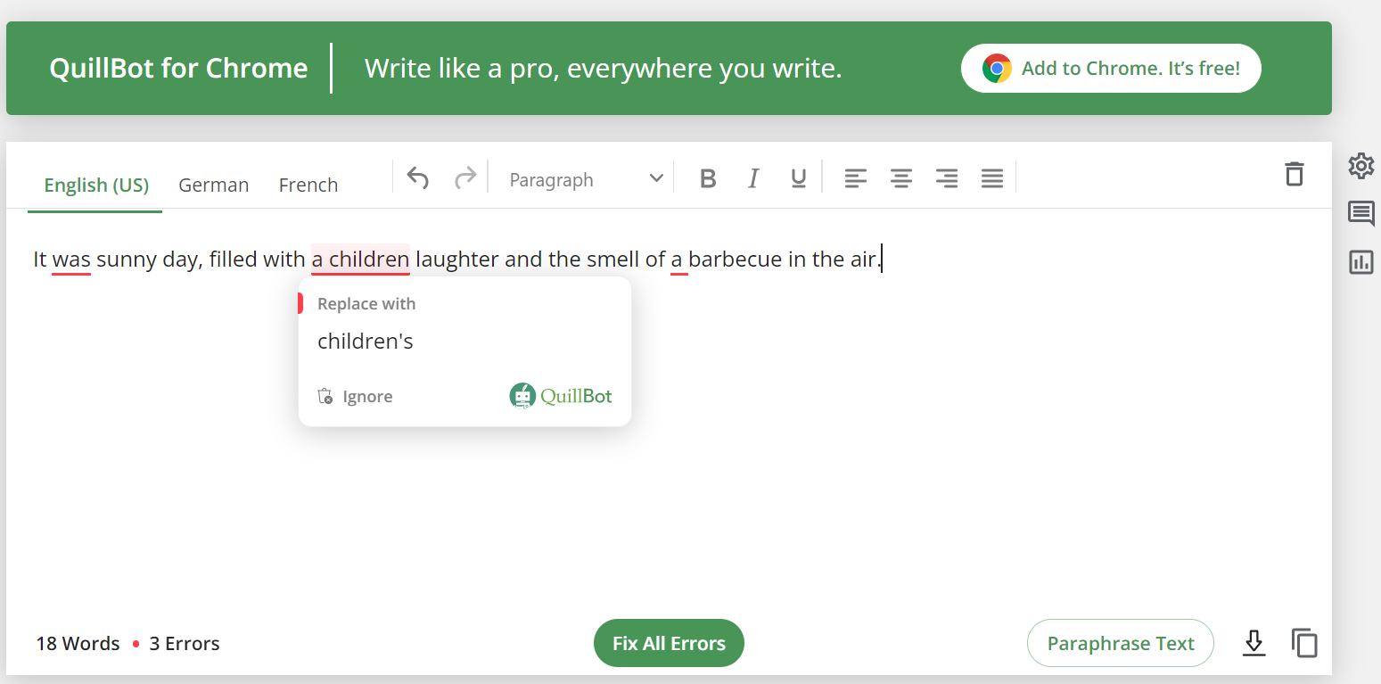 Quillbot Grammar Checker Tool