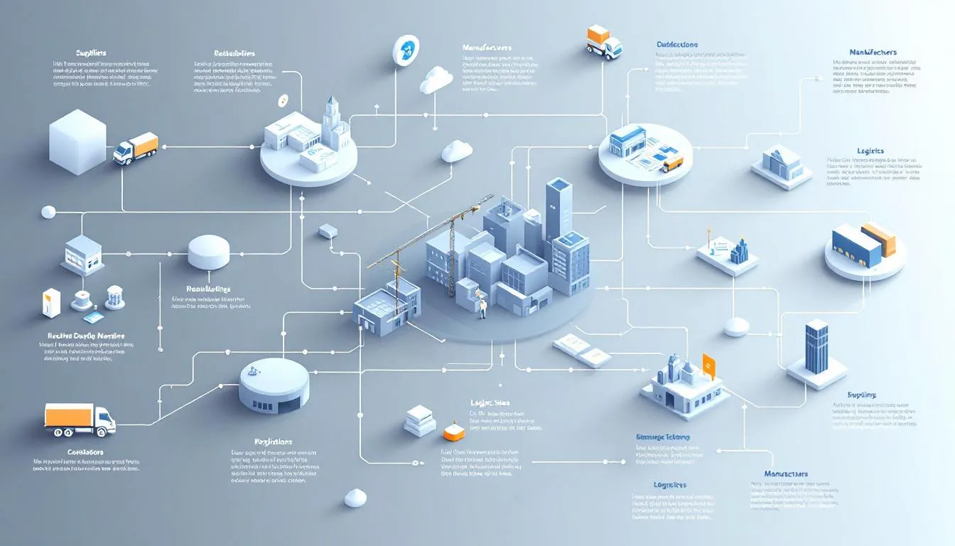A conceptual image representing building supply chain resilience.