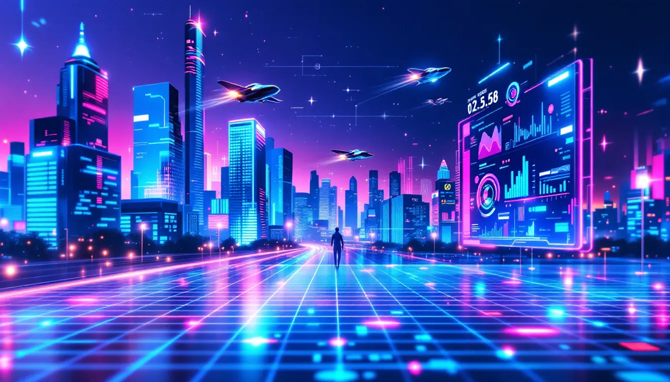 An artistic representation of future trends in email marketing automation.
