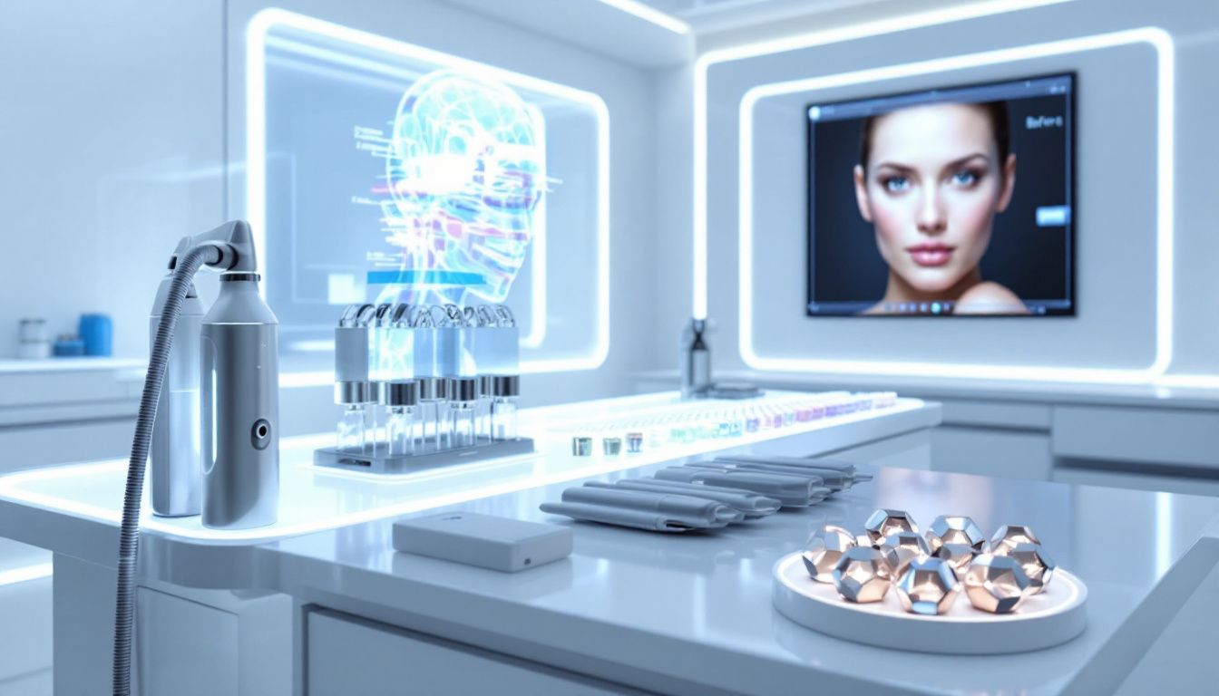 Diferentes tipos de láser fraccionado utilizados en tratamientos de la piel.