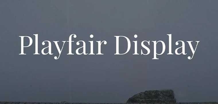 Playfair Display is a serif logo font with a flair for the 18th century