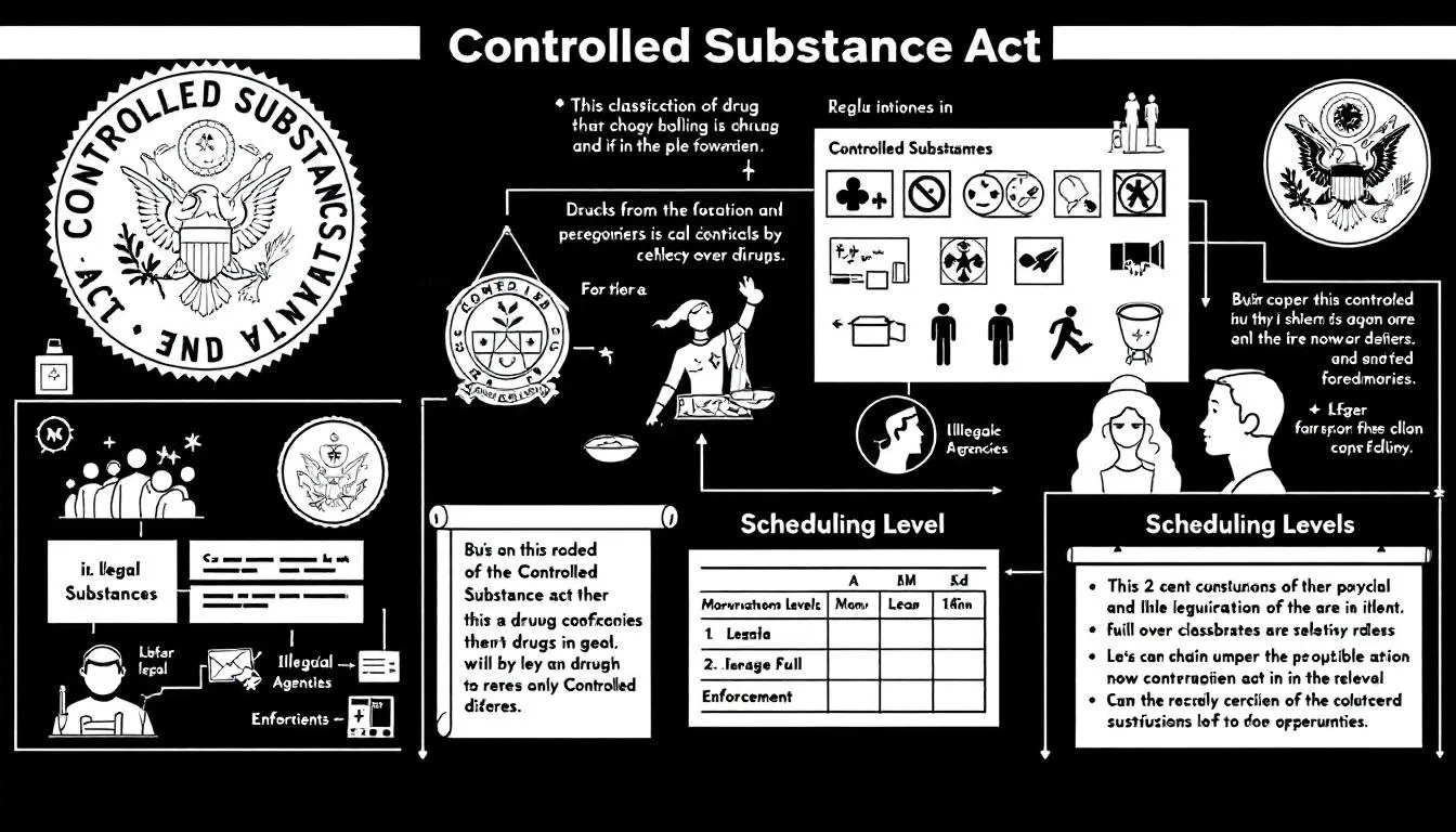 An infographic explaining the key provisions of the Controlled Substance Act.