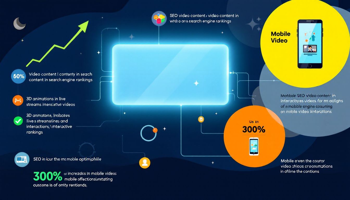An engaging image showcasing the relationship between video content and SEO, emphasizing key trends to watch out for.