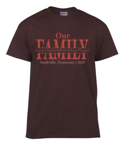 Our Family Custom Names Modern Family Design