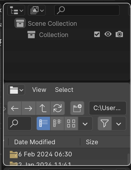 A screenshot showing the join indication menu inside Blender
