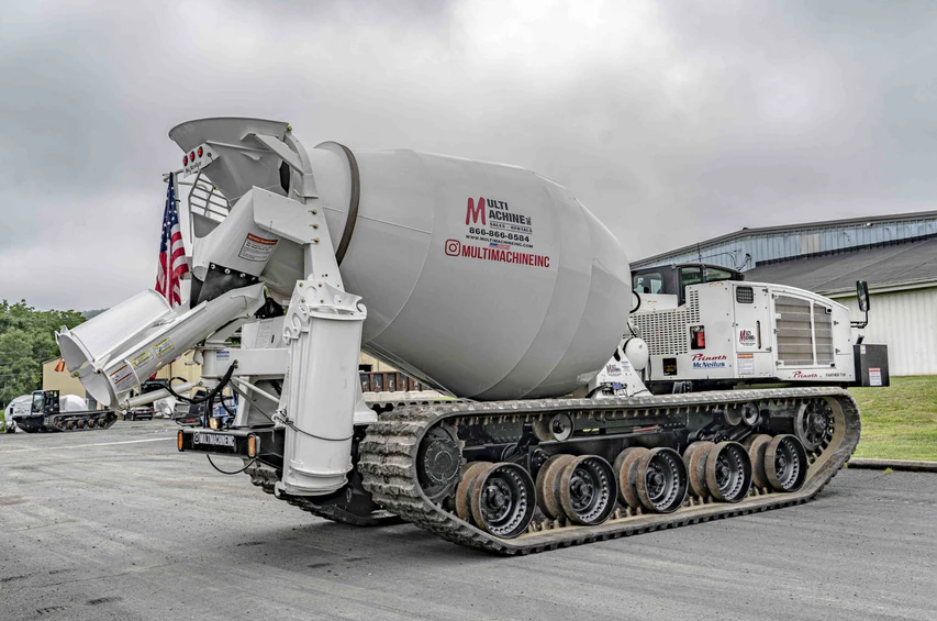 Transport solutions for large concrete mixers