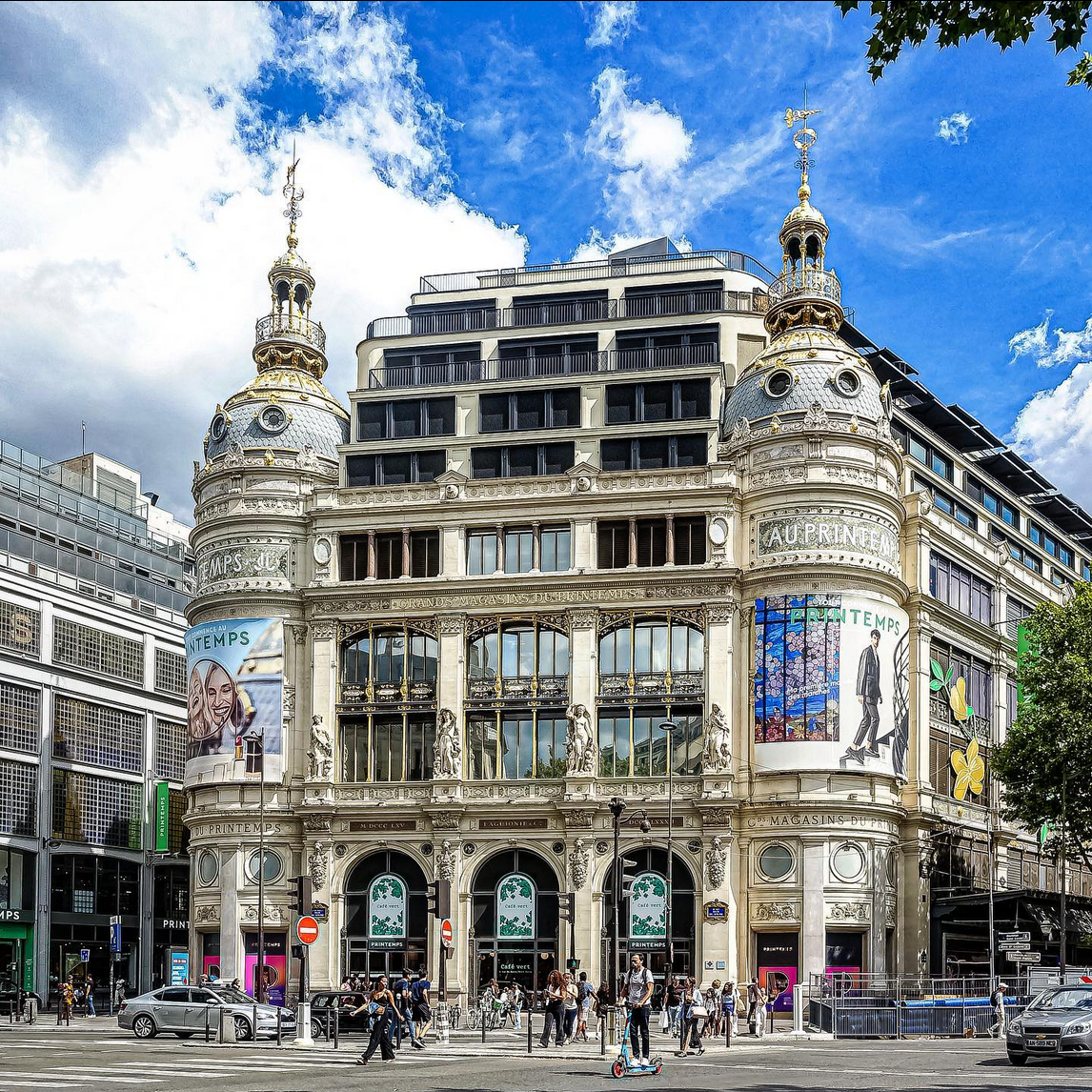 Boulevard Haussmann in Paris France