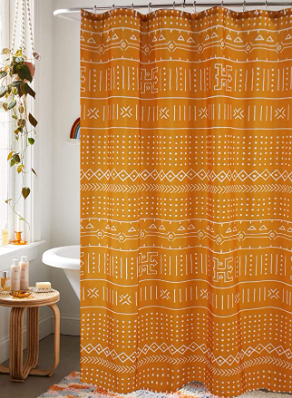 Boho Bathroom Shower Curtain Sets Mud Cloth 