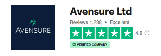 Avensure Reviews on Trustpilot Score Rating of 4.8 out of 5