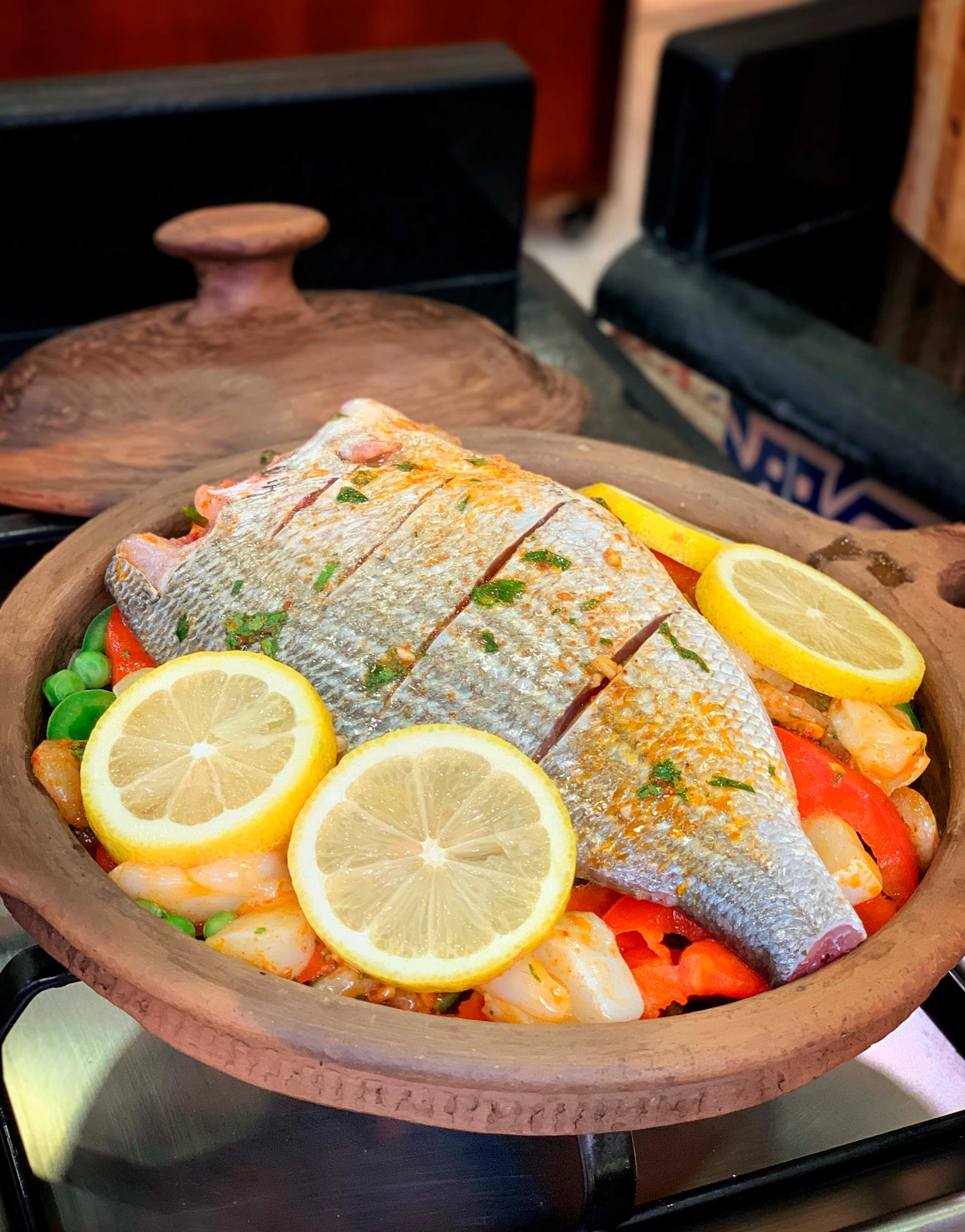 In Morocco fish is normally marinated in chermoula before being cooked.