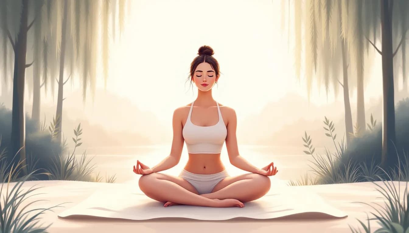 Eine Person, die an einer Breathwork-Session teilnimmt und sich auf ihre Atmung konzentriert.