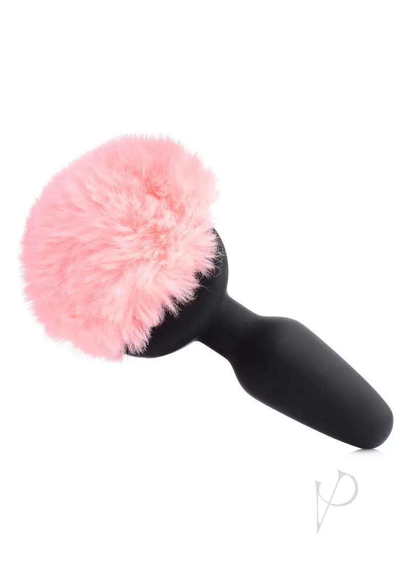 Bunny Tails Mini Anal Plug Silicone Non Vibrating Pink