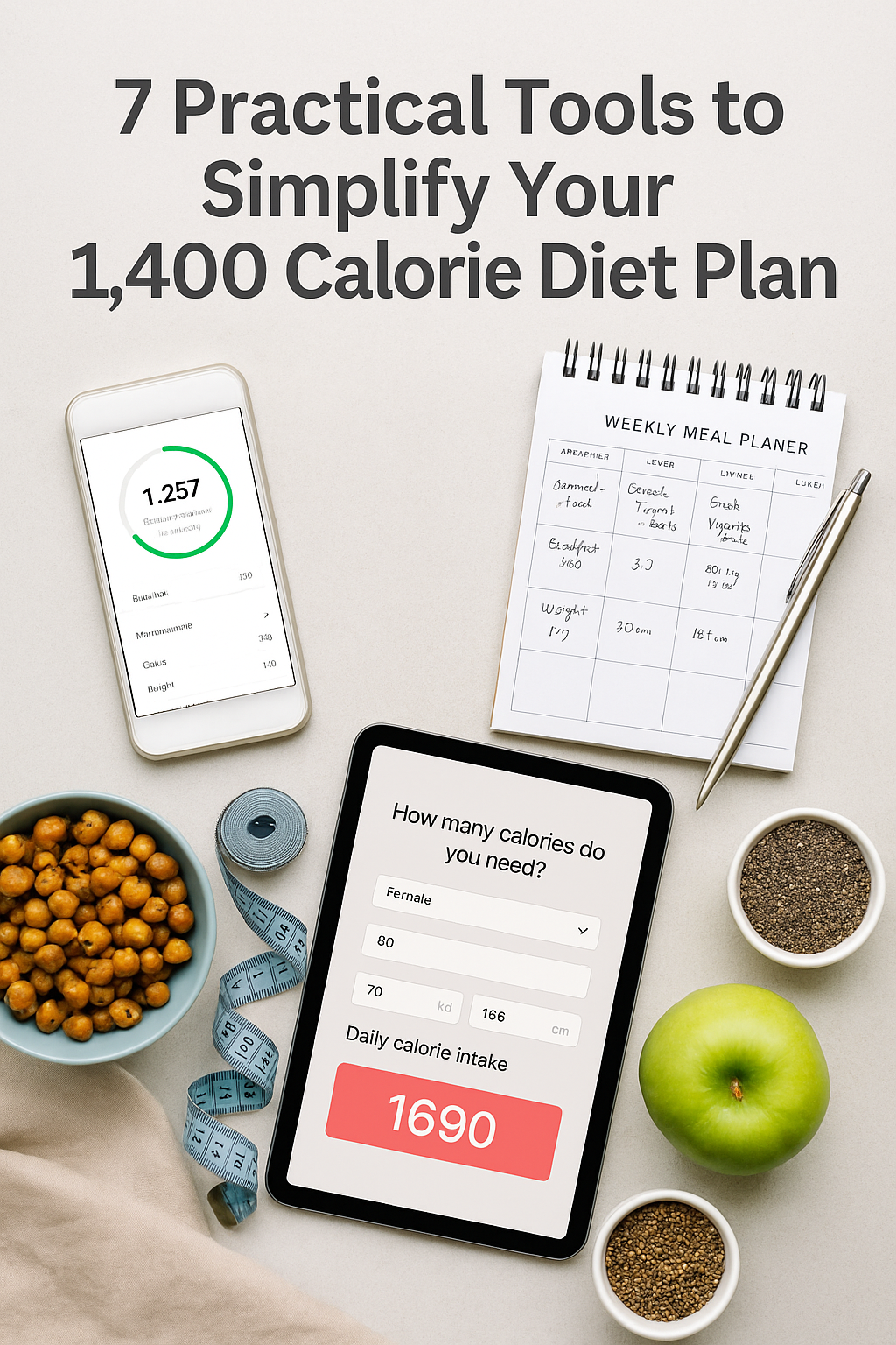7 Practical Tools to Simplify Your 1,400 Calorie Diet Plan