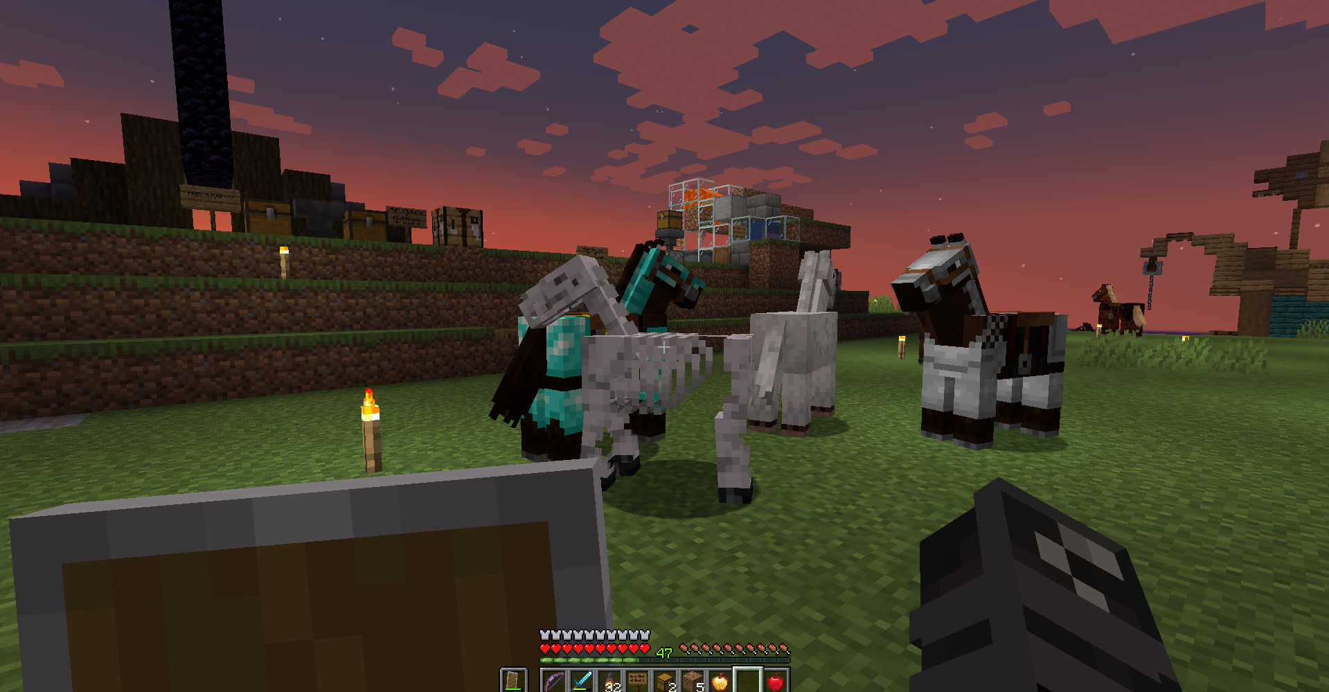 The skeleton horse in Minecraft.