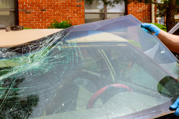 Source: https://www.istockphoto.com/photo/workers-remove-crashed-windshield-of-a-car-in-auto-service-gm1145933848-308604129