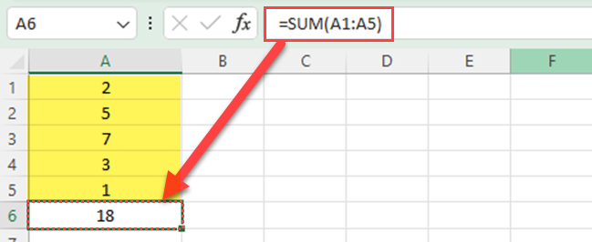 Excel SUM function