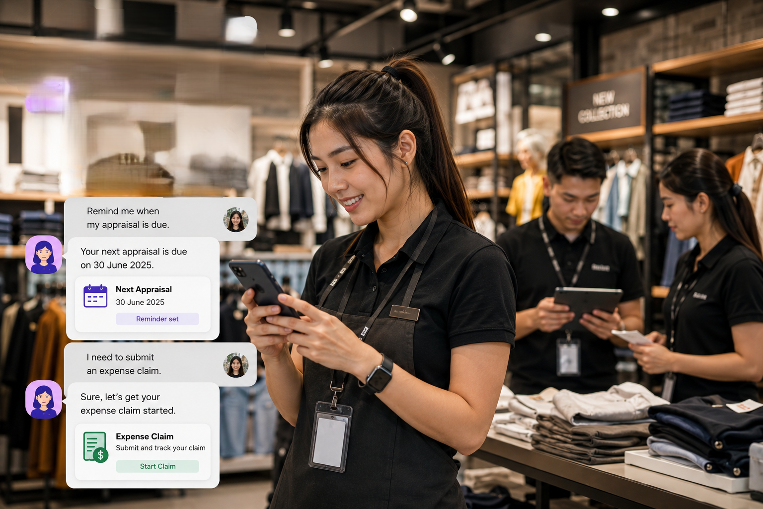 Justina reduces repetitive questions, handles routine queries, and automates routine tasks, allowing HR teams to focus on more complex issues that require human expertise.