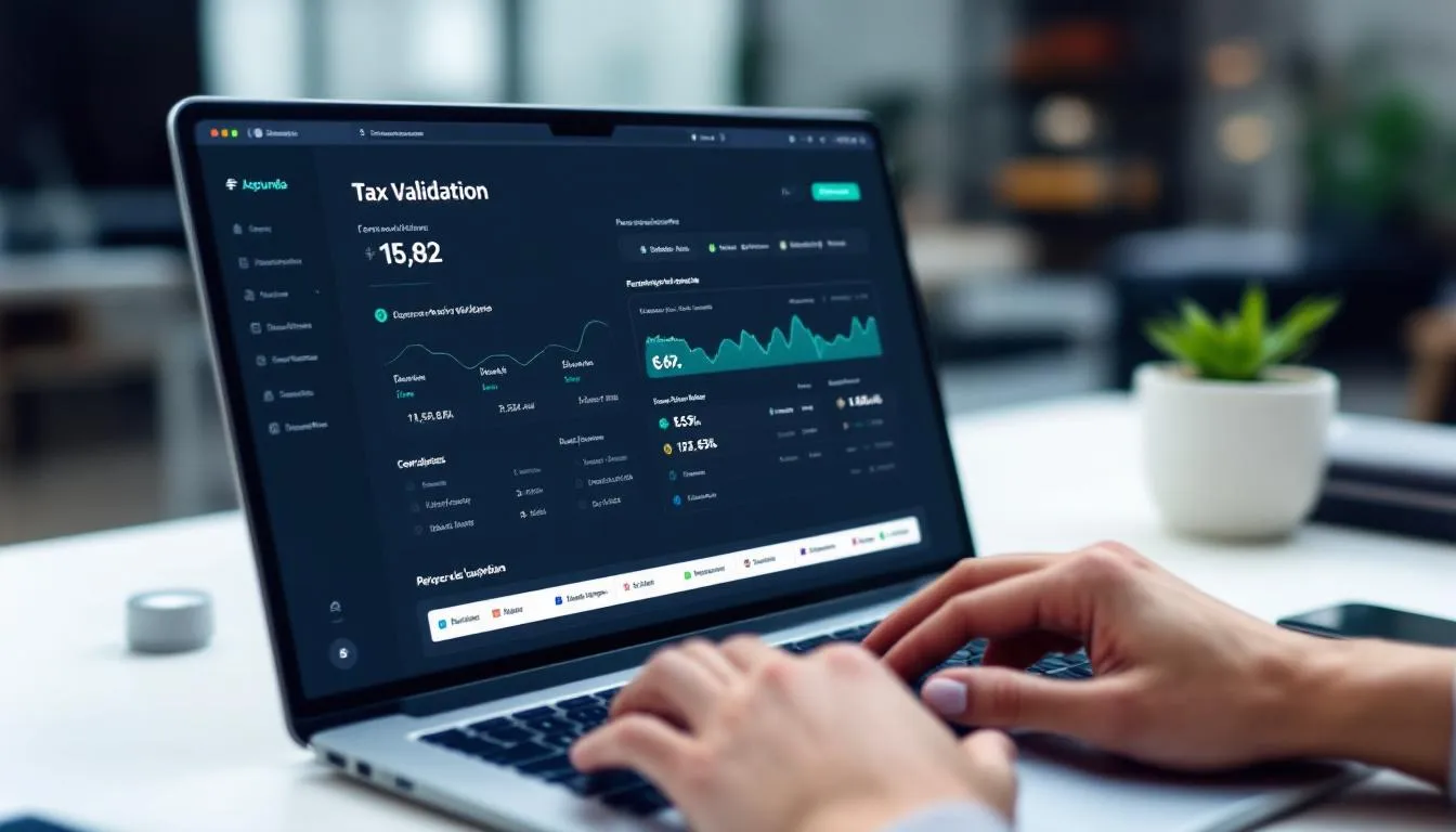 La imagen muestra una interfaz de software para la validación automática de comprobantes fiscales en tiempo real, diseñada para salones de belleza. En la pantalla se pueden observar detalles sobre clientes, servicios y operaciones de facturación, facilitando la administración y gestión del negocio.