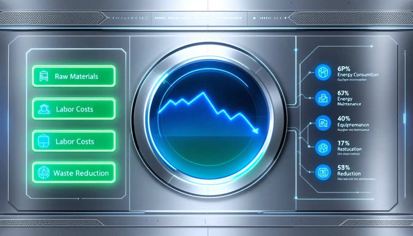 Visual representation of production costs in manufacturing.