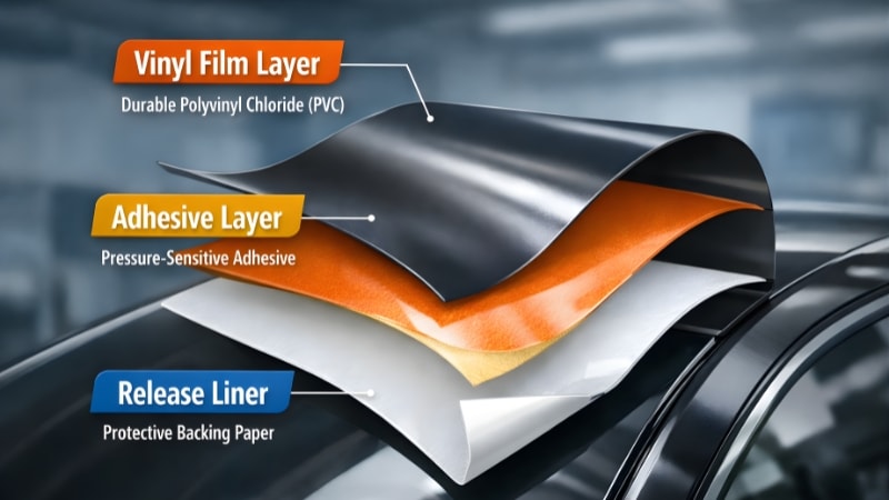 3 layers of self adhesive vinyl explained