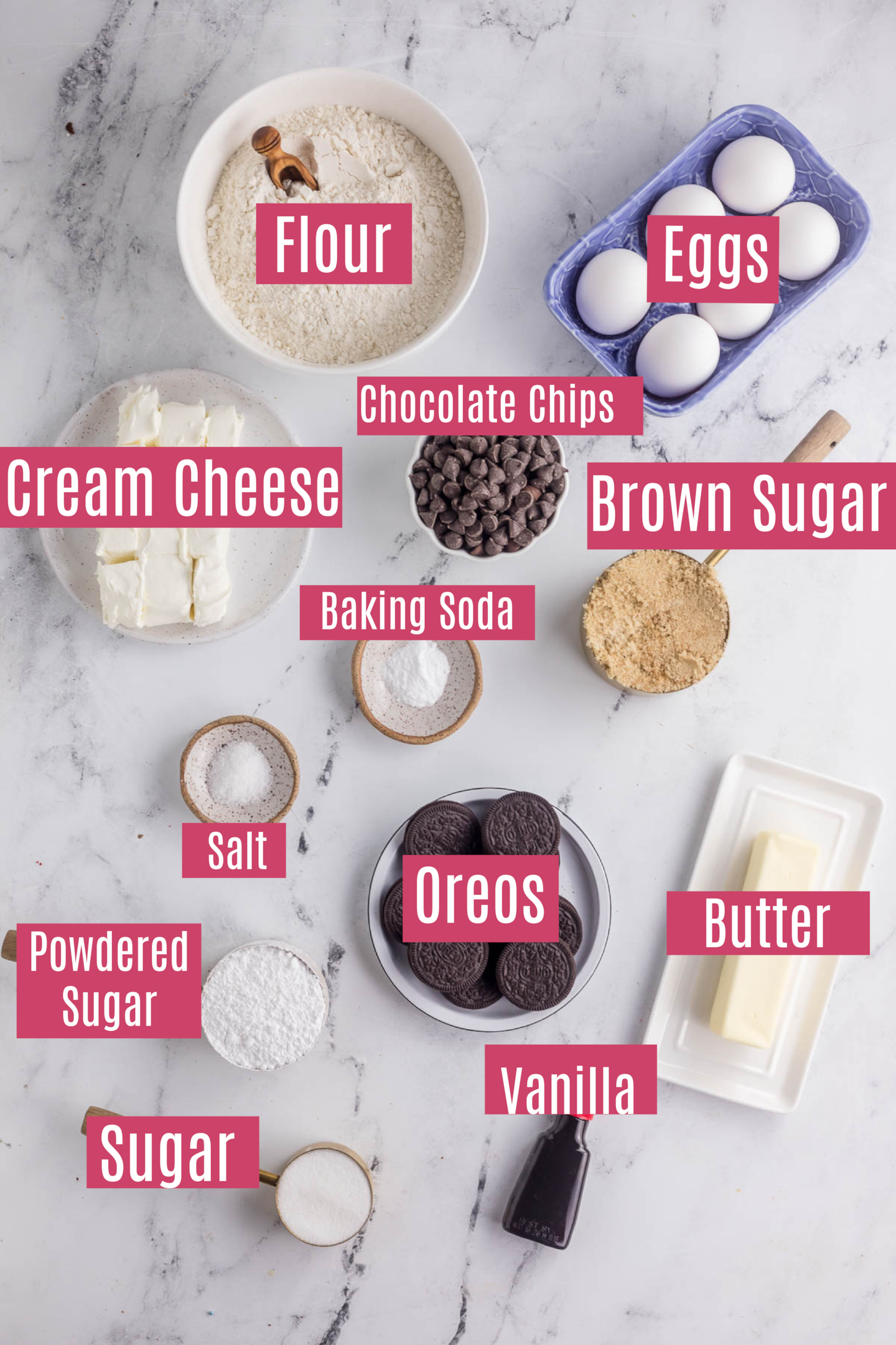 Oreo cheesecake cookie ingredients