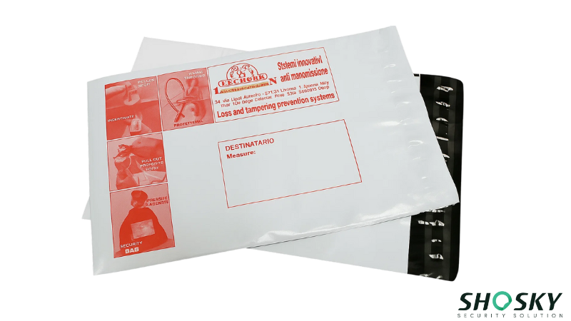 Government-grade mailer with sealing and protective icons