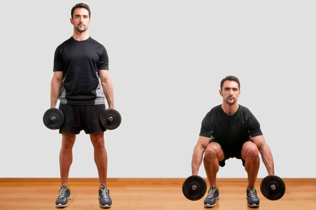 leg workout dumbbell only squats