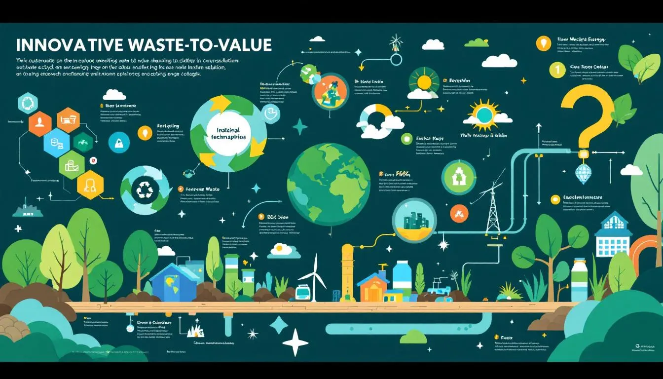 Innovative waste-to-value solutions in action, emphasizing environmental sustainability.