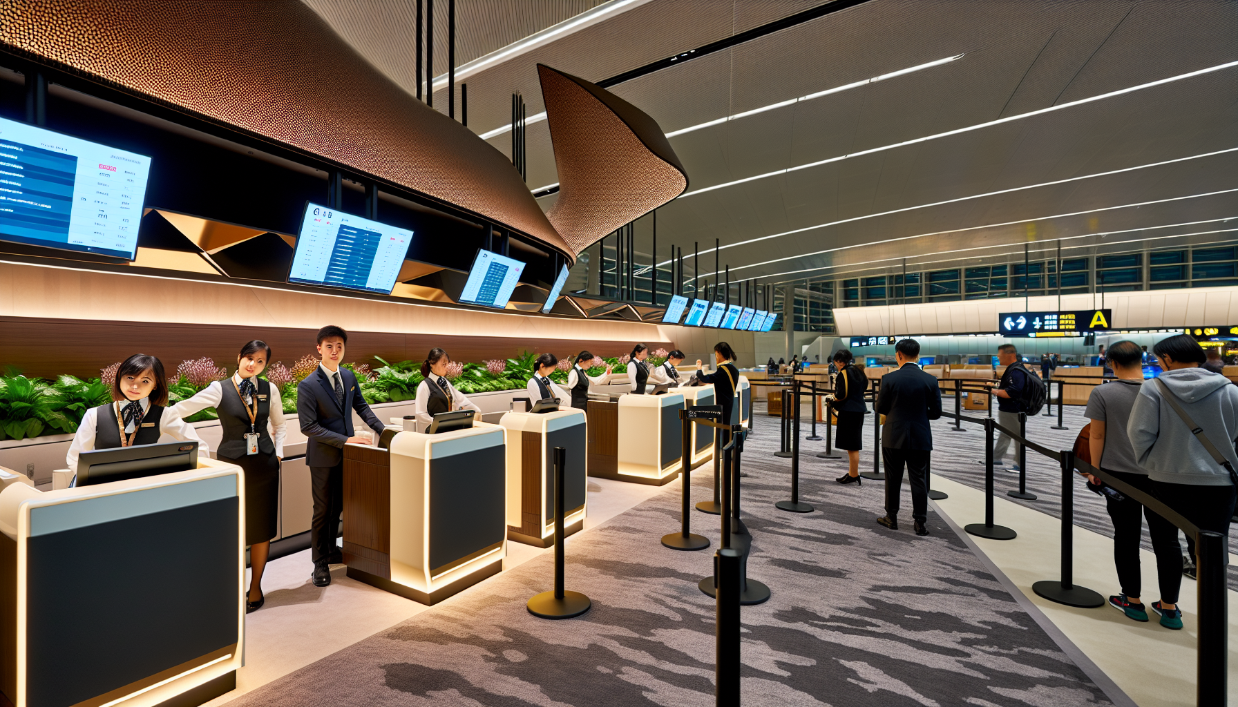 Premium Check-In Area at Terminal 8