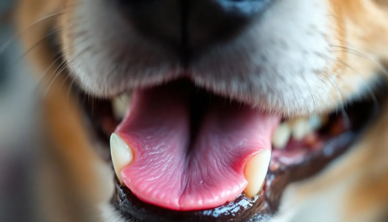 A close-up view of a dog