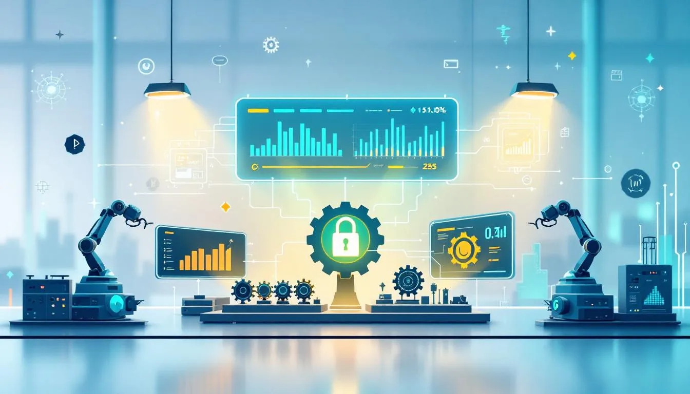 A visual representation of predictive maintenance strategies in manufacturing.