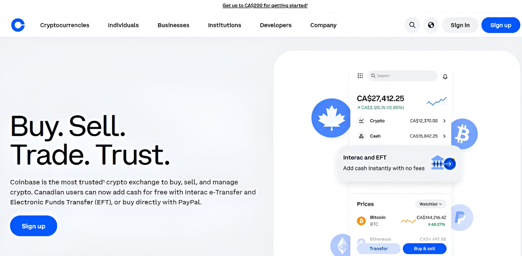 Coinbase - Best Crypto Exchanges in Canada