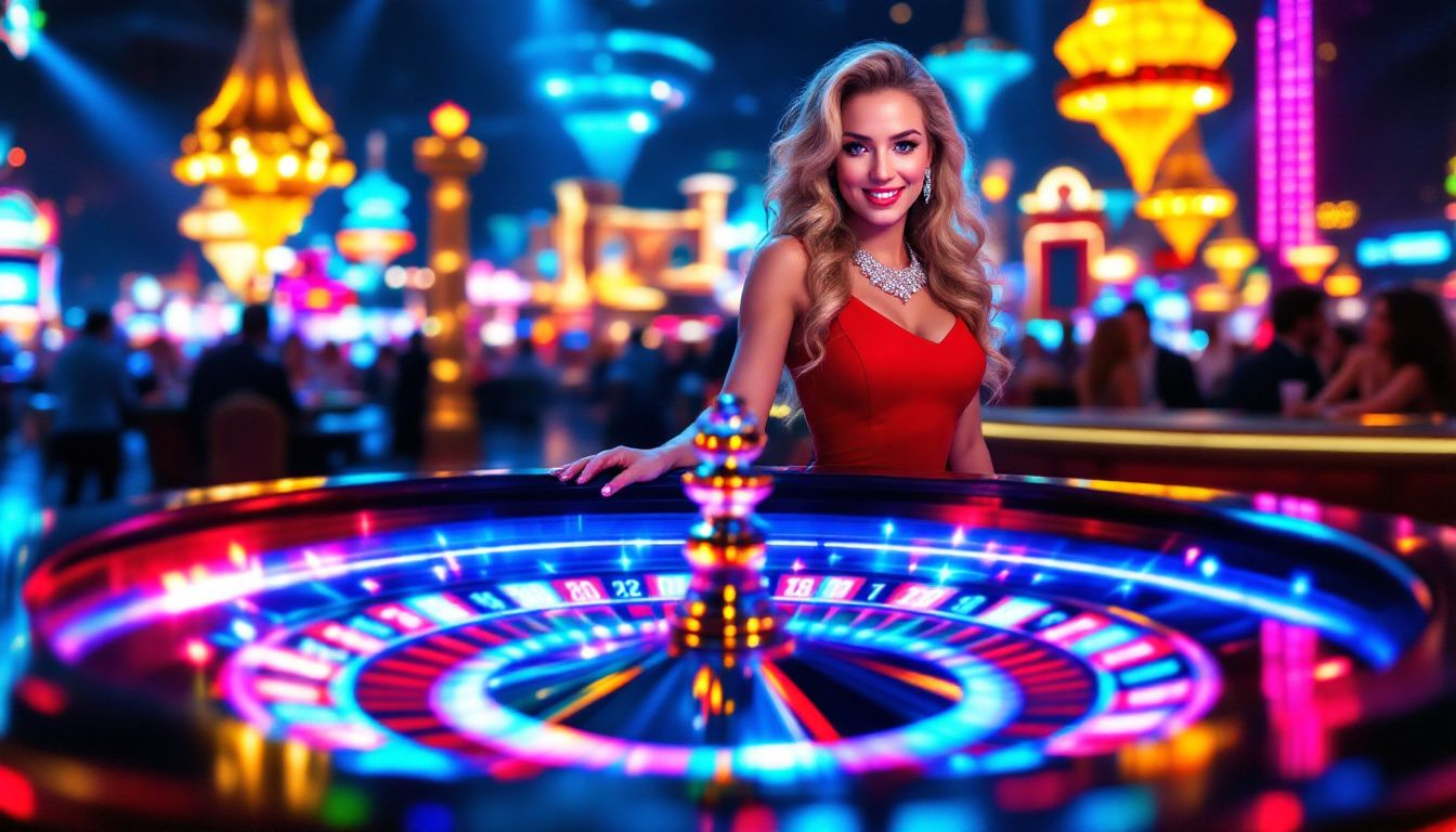 A live dealer interacting with players in a live dealer roulette game.