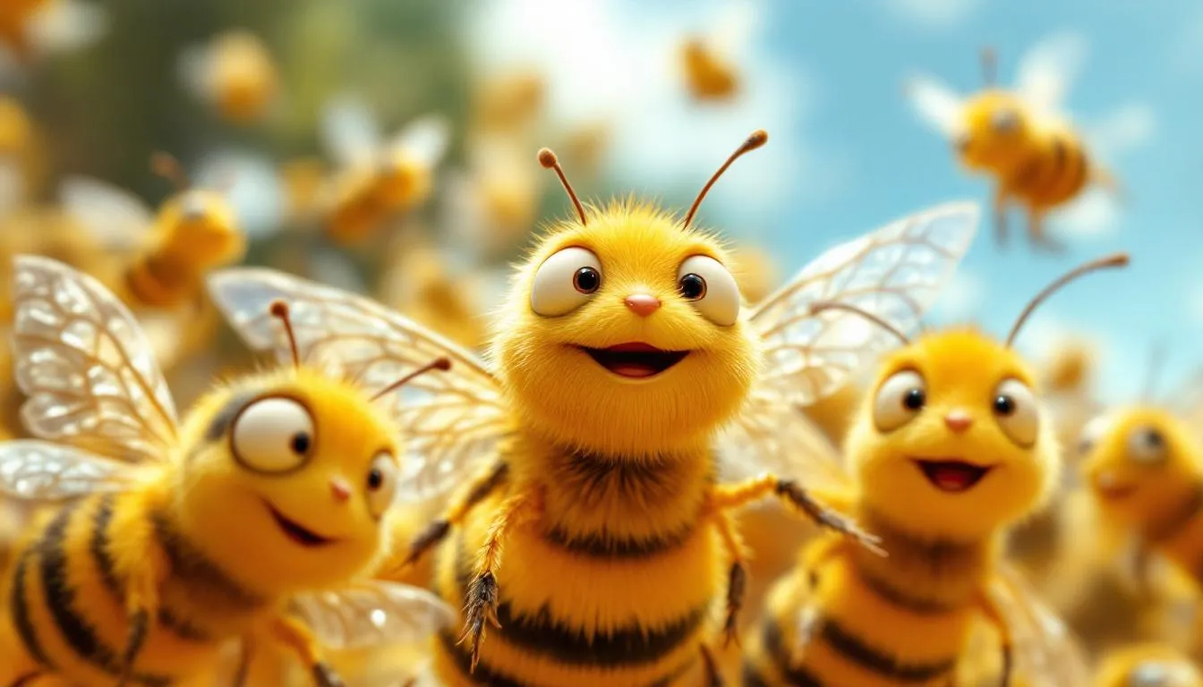 A close-up of honey bees for identification purposes.