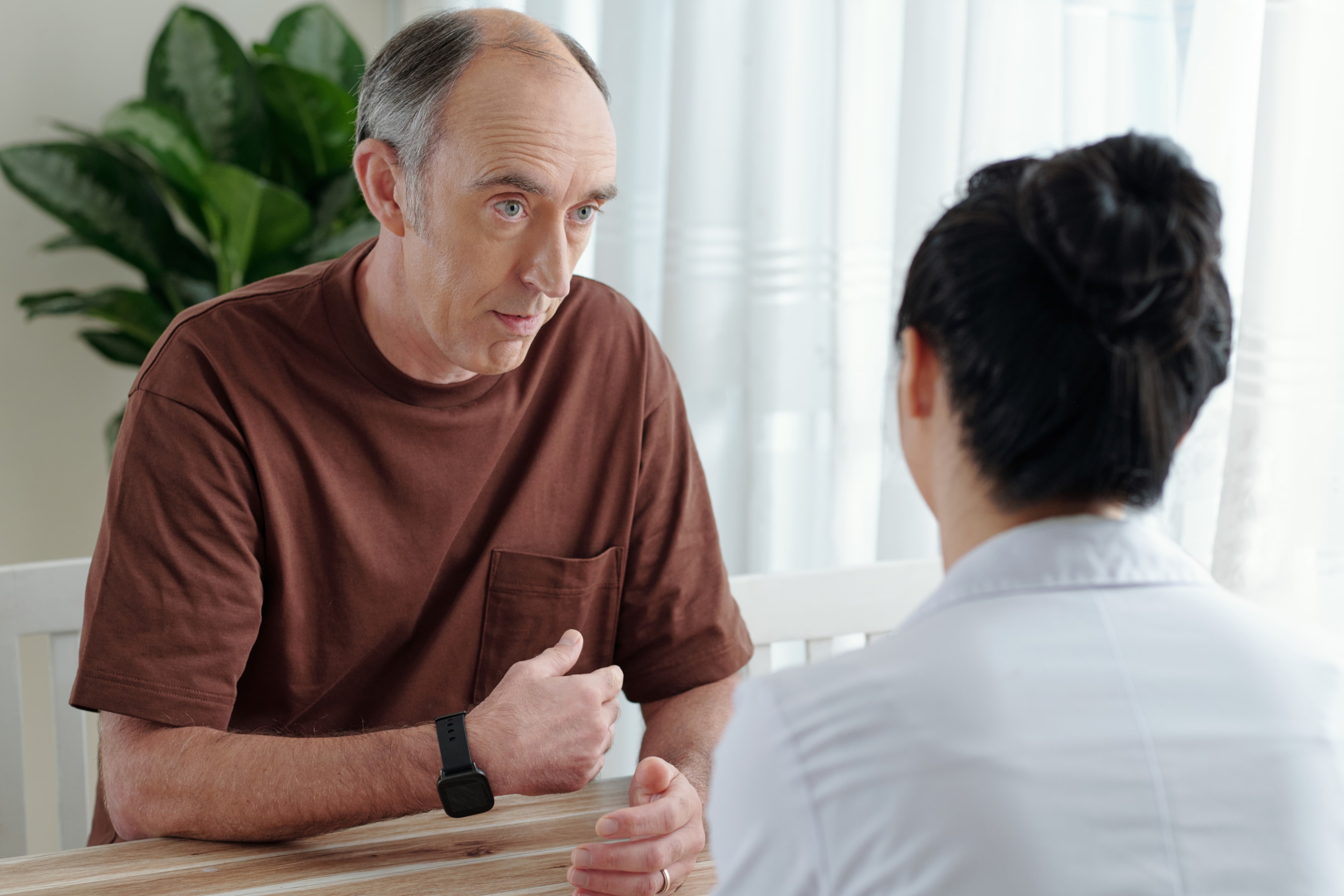a patient attending a follow up appointment after jaw surgery