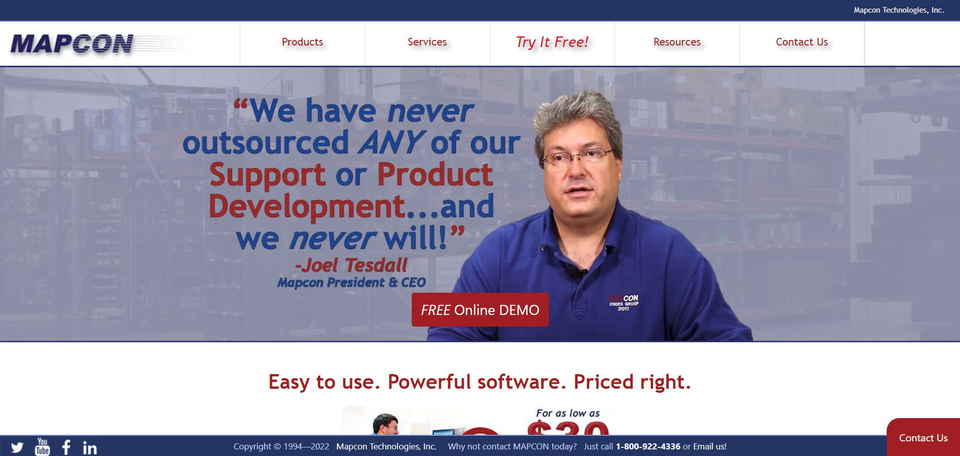MAPCON main page