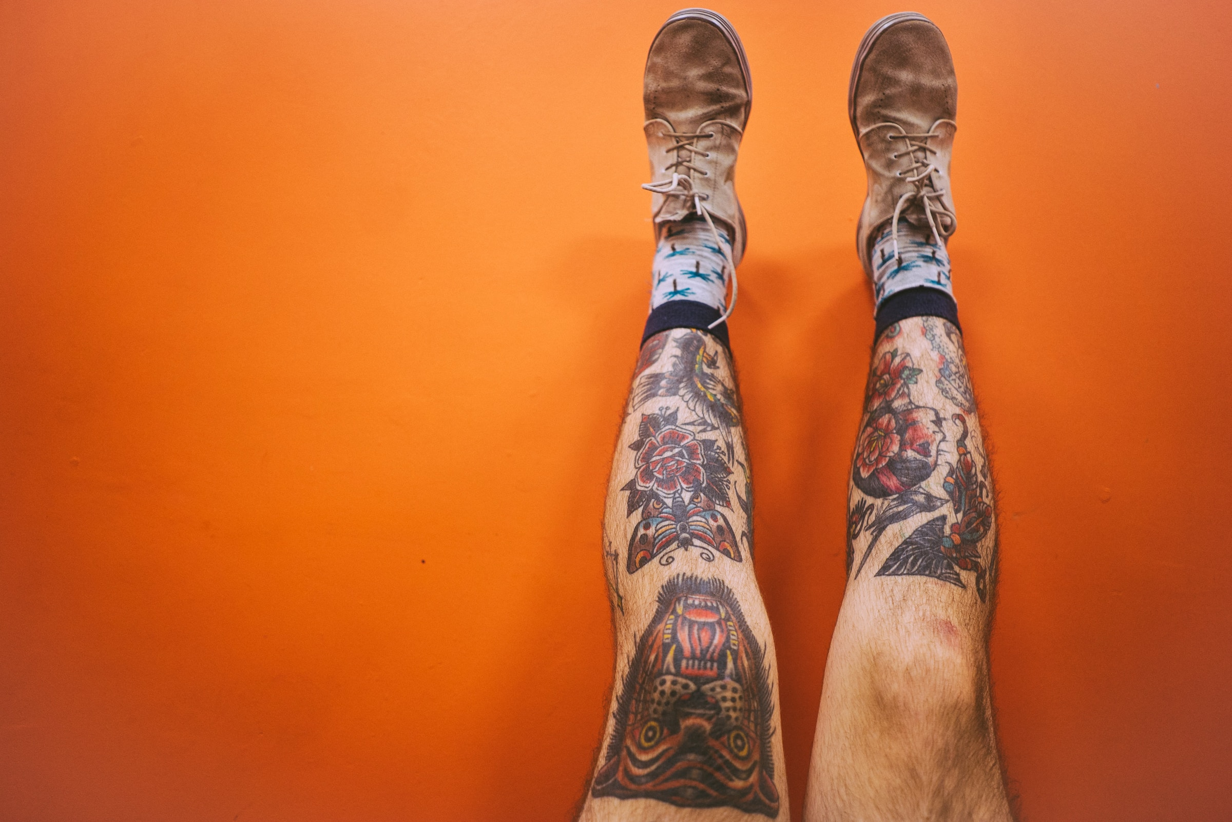 Most Shin Tattoos are Colorful