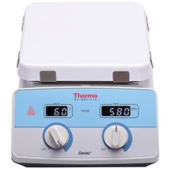 A lab hot plate with round top and suitable surface