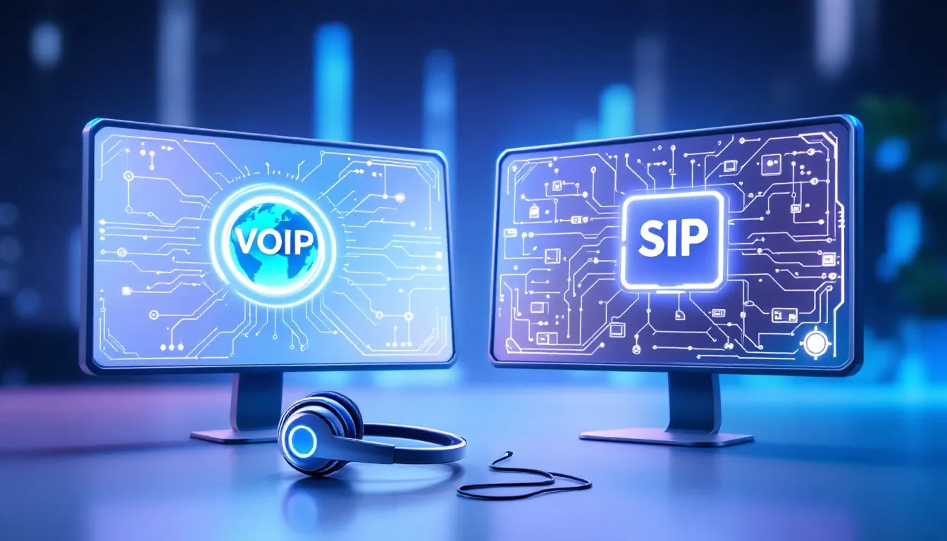 Un graphique illustrant les différences entre VoIP et SIP.