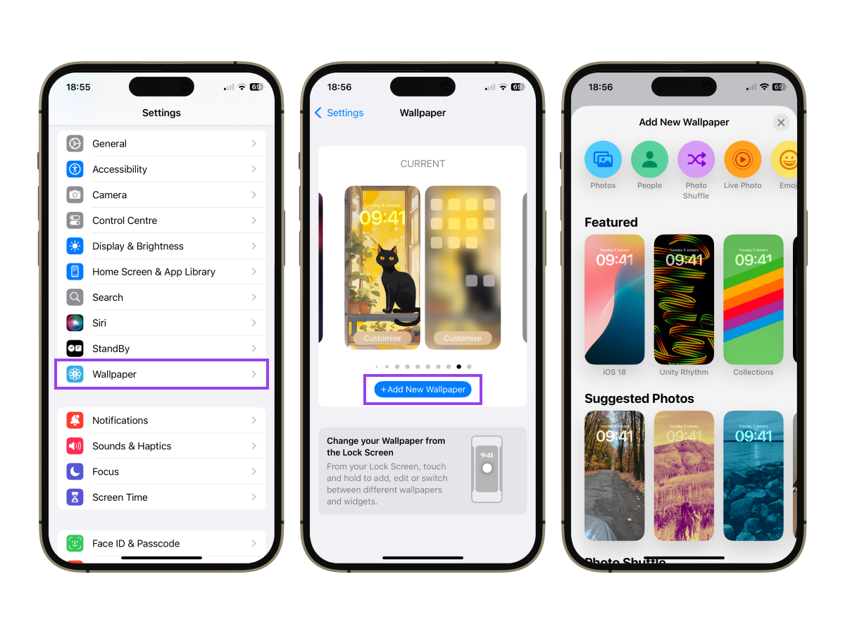 Way 2: Change Wallpapers on iPhone from Settings