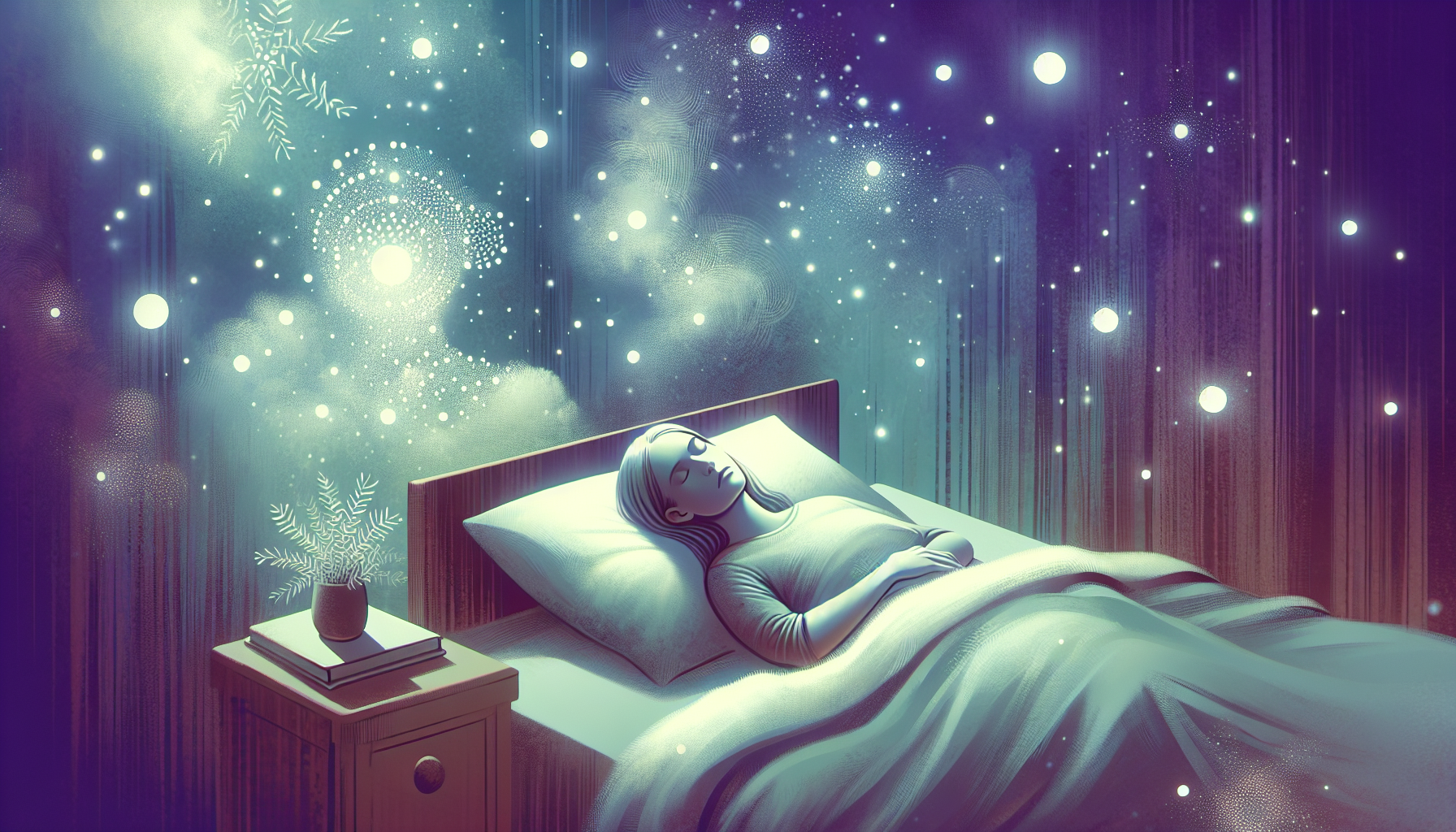 Illustration of a person sleeping peacefully