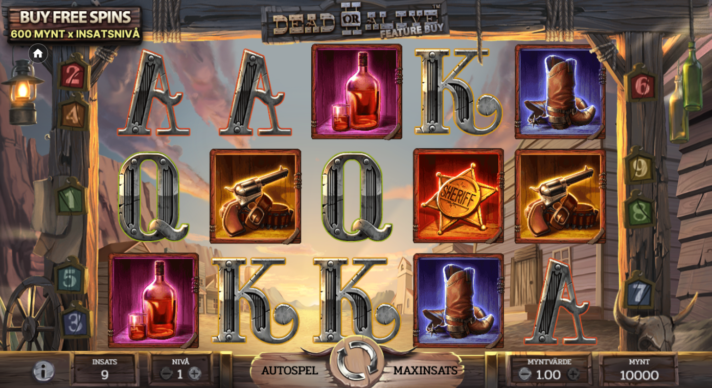 Dead or Alive 2 slot med köp free spins och wildsymboler i bonusrunda