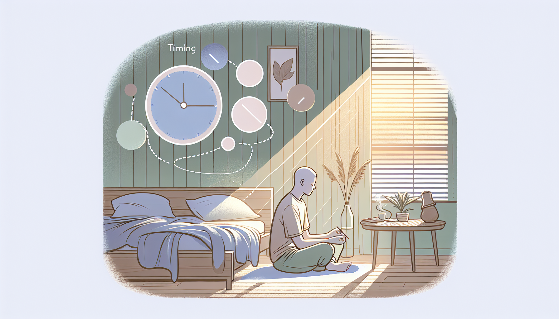 Illustration of a person taking a morning dose