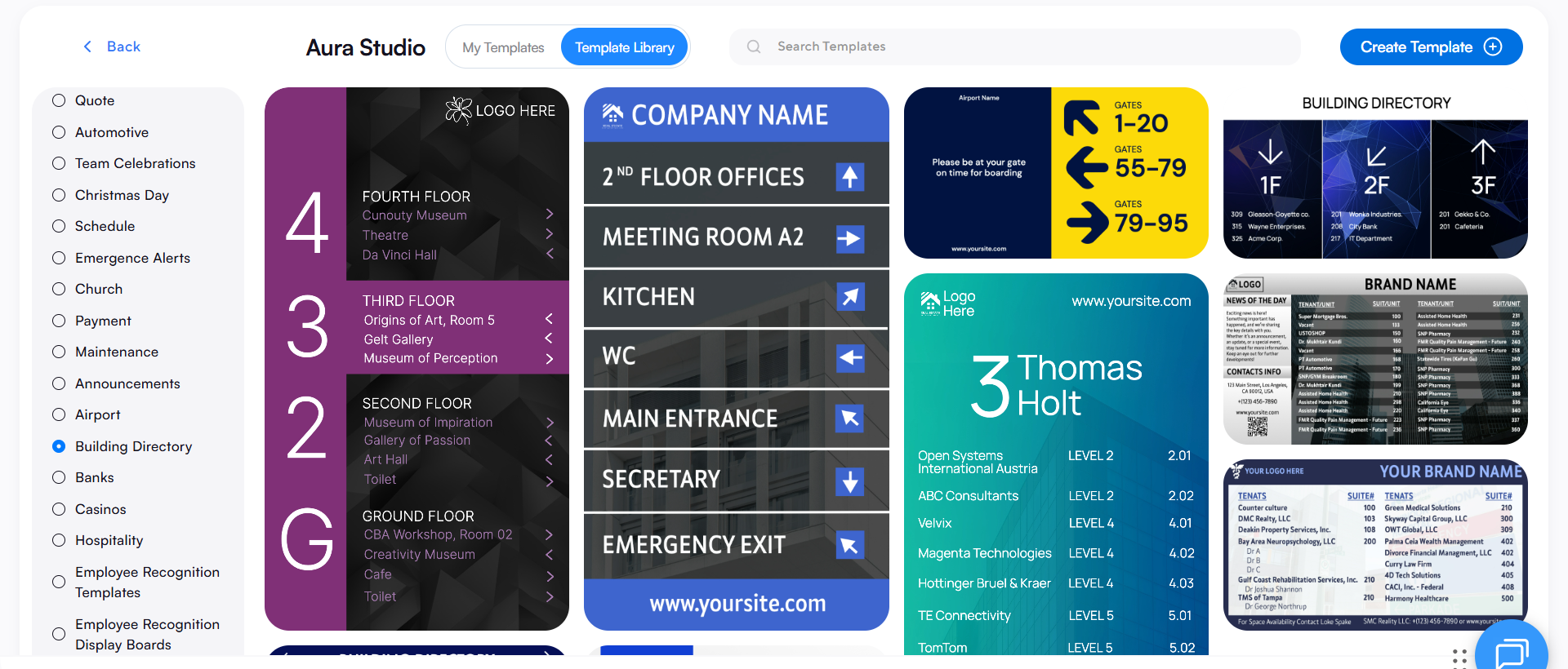10 Best Digital Signage Software Companies for Directory Displays 3 templates