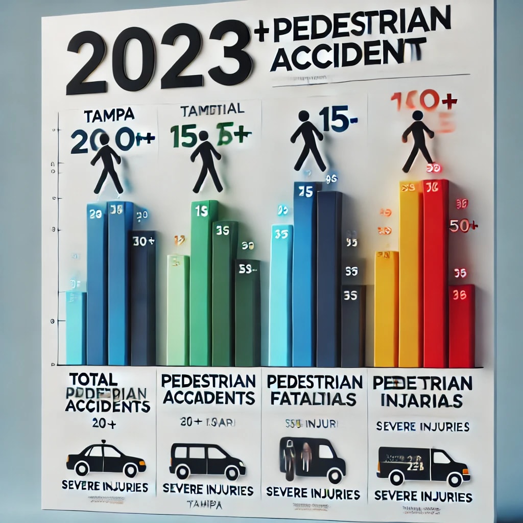 2023 pedestrian accident statistics in Tampa.